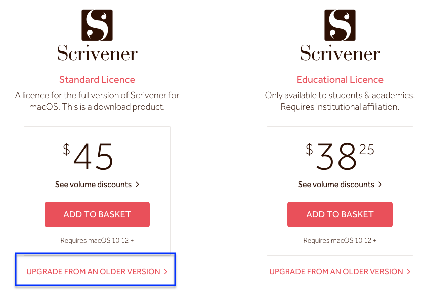 Scrivener Upgrade 3.0