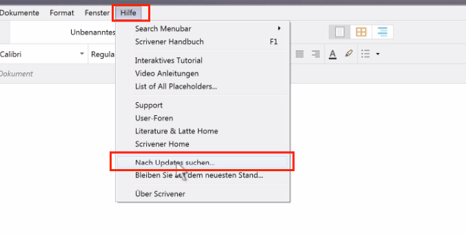 Scrivener 3 Windows Betaversion updaten
